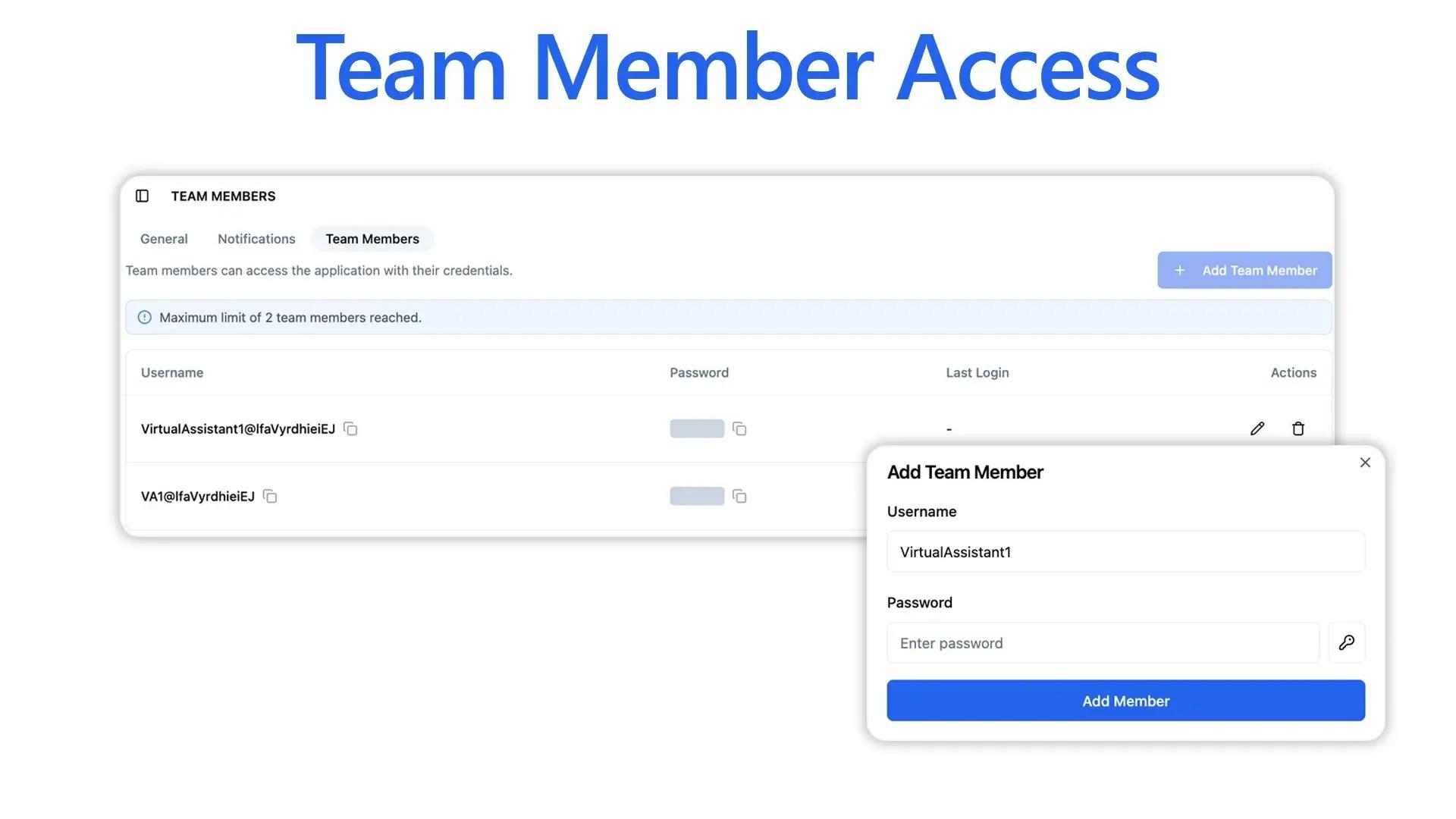Team Member Access
